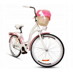 Detský Bicykel Goetze Style 24″ 1 prevodový Bielo-ružový